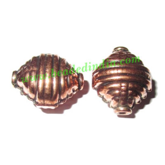 Picture of Copper Metal Beads, size: 15x13x10mm, weight: 1.46 grams.