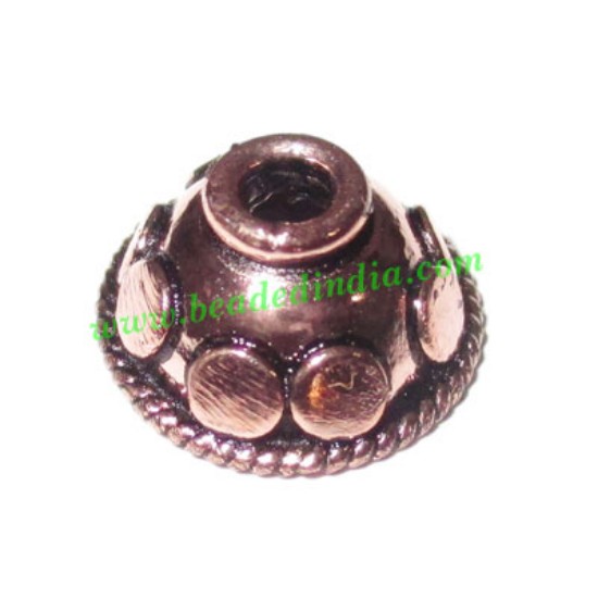 Picture of Copper Metal Caps, size: 6x12mm, weight: 1.19 grams.