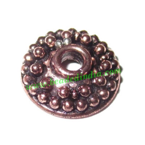 Picture of Copper Metal Caps, size: 4x14mm, weight: 1.94 grams.