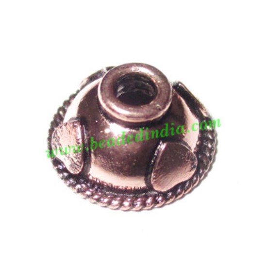 Picture of Copper Metal Caps, size: 7x13mm, weight: 1.14 grams.