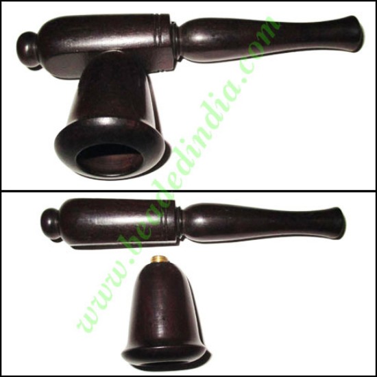 Picture of Handmade real ebony wood smoking pipe, size : 5 inch pipe