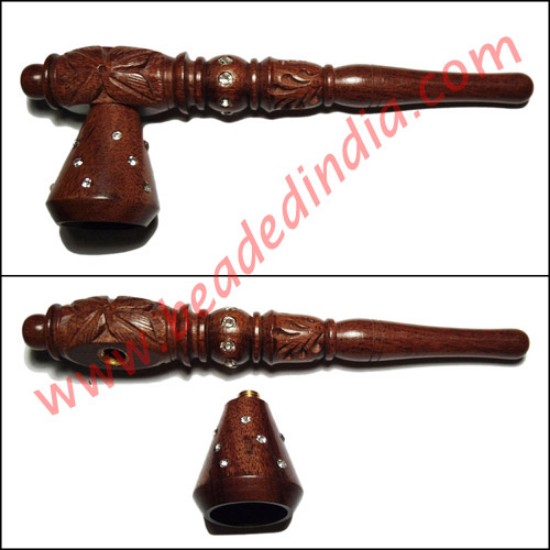 Picture of Handmade rosewood smoking pipe, size : 6 inch