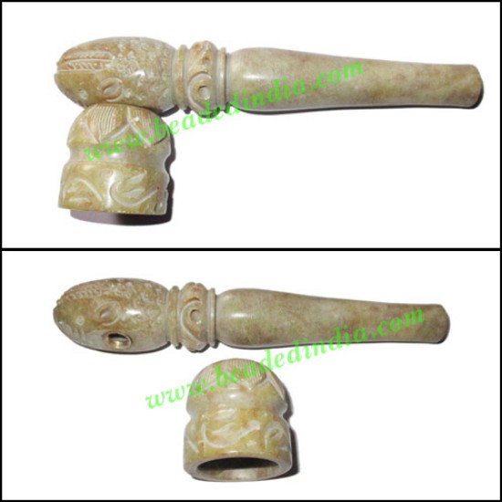 Picture of Handmade soapstone smoking pipe, size : 5 inch pipe