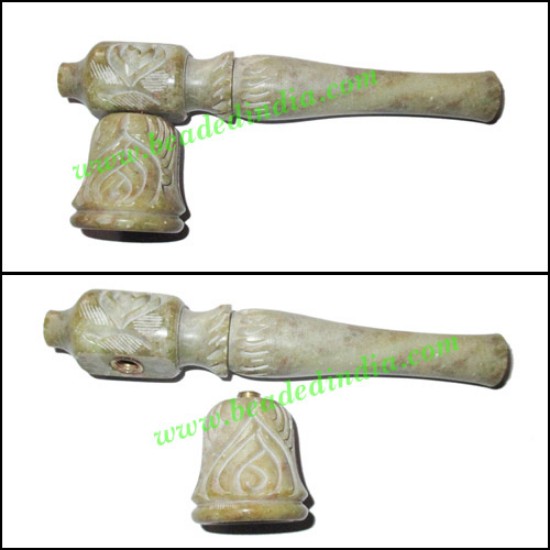 Picture of Handmade soapstone smoking pipe, size : 5 inch pipe