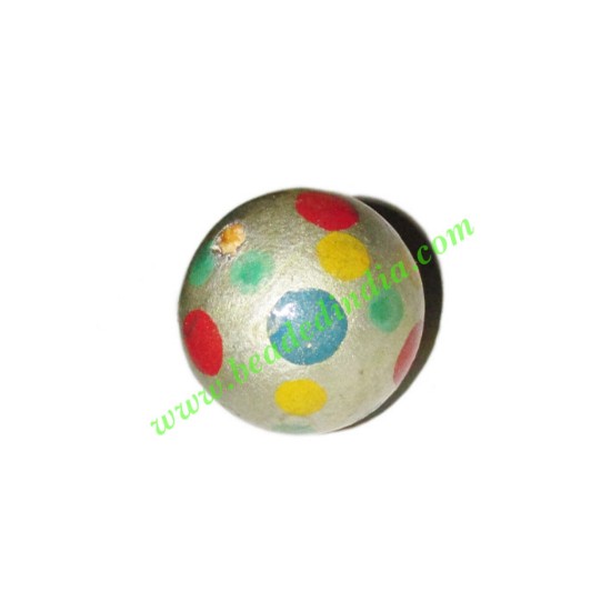 Picture of Wooden Painted Beads, Fancy Design Hand-painted beads, size 25mm, weight approx 6.42 grams