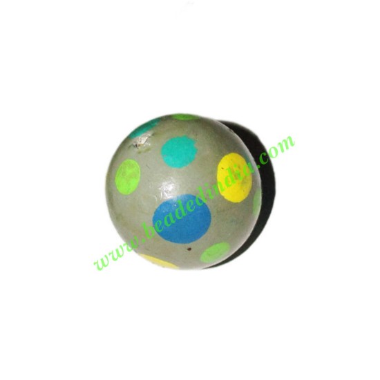 Picture of Wooden Painted Beads, Fancy Design Hand-painted beads, size 24mm, weight approx 4.5 grams