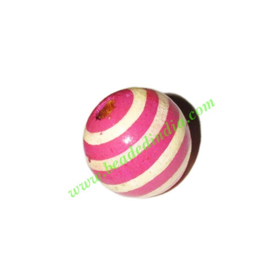 Picture of Wooden Painted Beads, Fancy Design Hand-painted beads, size 20mm, weight approx 2.95 grams