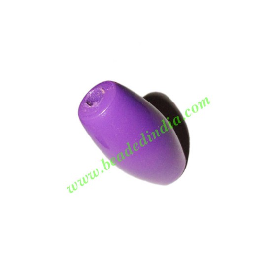 Picture of Wooden Dyed Beads, painted in one color, size 18x25mm, weight approx 2.12 grams