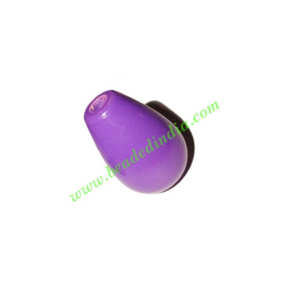 Picture of Wooden Dyed Beads, painted in one color, size 16x22mm, weight approx 2.13 grams