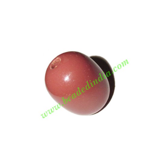 Picture of Wooden Dyed Beads, painted in one color, size 15x20mm, weight approx 2.28 grams