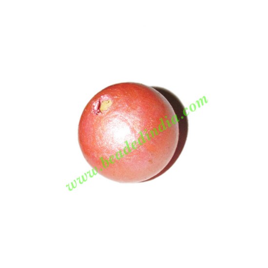 Picture of Wooden Dyed Beads, painted in one color, size 21mm, weight approx 3.16 grams