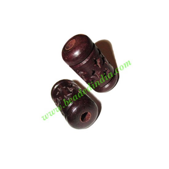 Picture of Rosewood Beads, Handcrafted designs, size 12x23mm, weight approx 2.73 grams