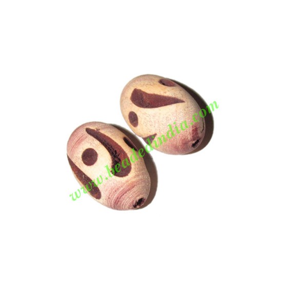 Picture of Wooden Carved Beads, size 15x25mm, weight approx 1.73 grams