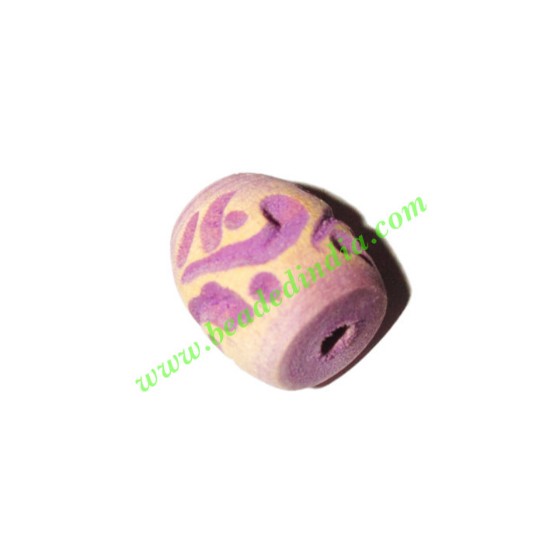 Picture of Wooden Carved Beads, size 17x19mm, weight approx 2.35 grams