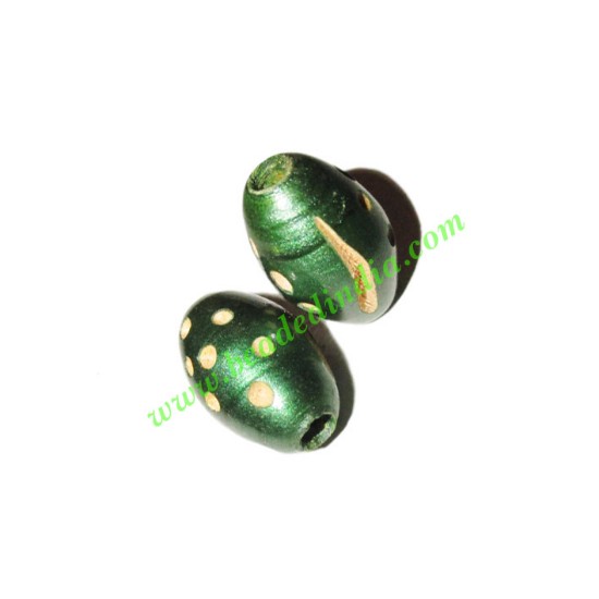 Picture of Wooden Carved Beads, size 11x18mm, weight approx 0.82 grams