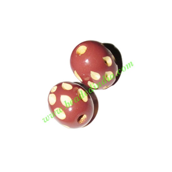 Picture of Wooden Carved Beads, size 16x21mm, weight approx 2.25 grams