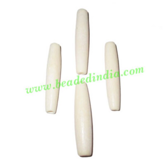 Picture of Bone hairpipes white, size : 2.5 inches