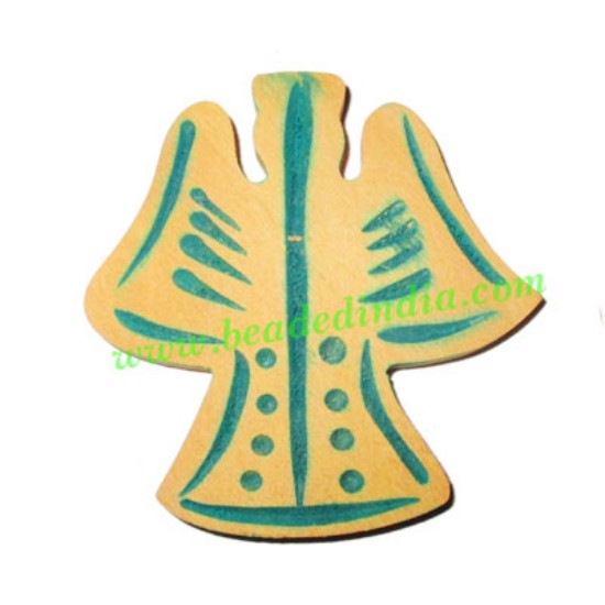 Picture of Handmade wooden fancy pendants, size : 51x49x4mm