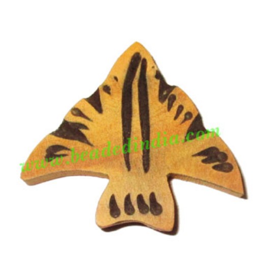 Picture of Handmade wooden fancy pendants, size : 32x36x5mm