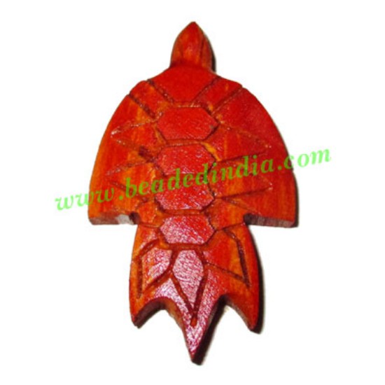 Picture of Handmade wooden fancy pendants, size : 52x30x7mm