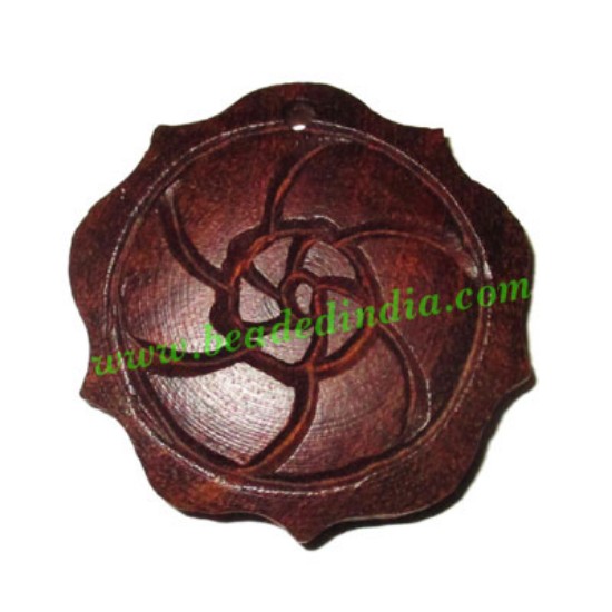 Picture of Handmade wooden fancy pendants, size : 42x8mm