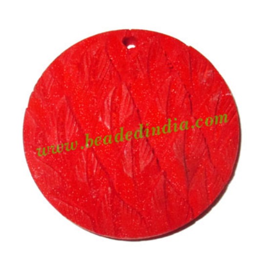 Picture of Handmade wooden fancy pendants, size : 40x7mm