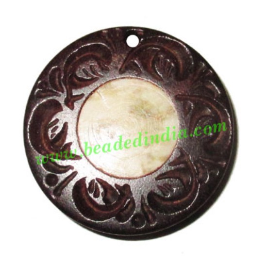 Picture of Handmade wooden fancy pendants, size : 30x6mm