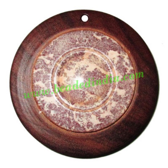 Picture of Handmade wooden fancy pendants, size : 50x9mm