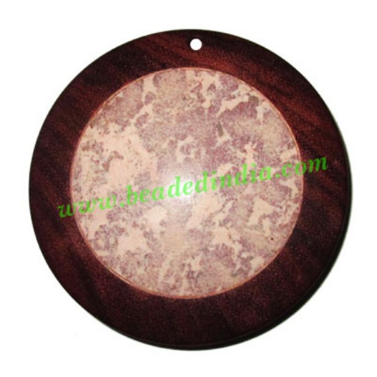 Picture of Handmade wooden fancy pendants, size : 50x9mm