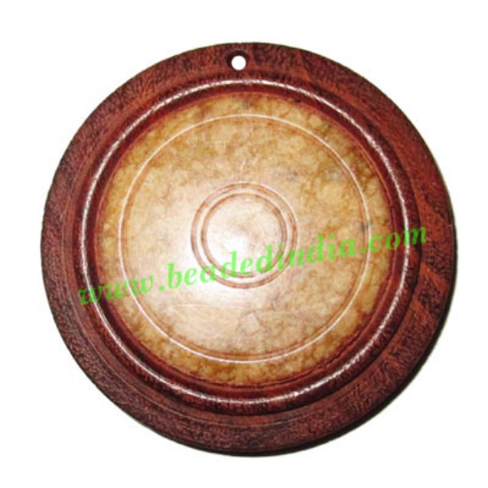 Picture of Handmade wooden fancy pendants, size : 50x9mm