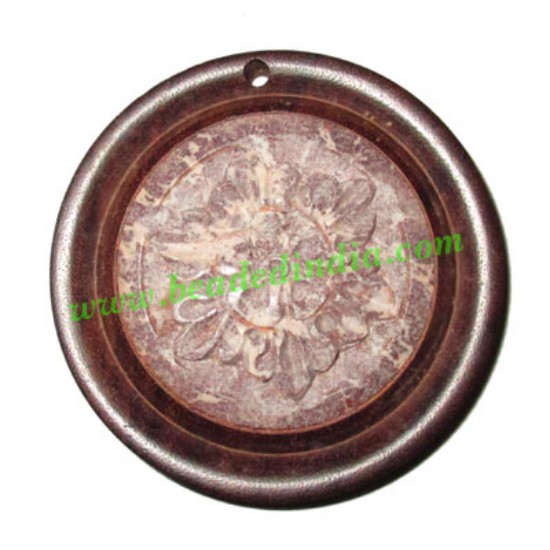 Picture of Handmade wooden fancy pendants, size : 50x9mm