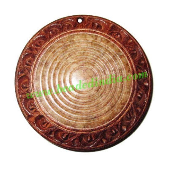 Picture of Handmade wooden fancy pendants, size : 50x9mm