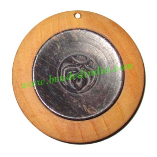 Picture of Handmade wooden fancy pendants, size : 50x9mm