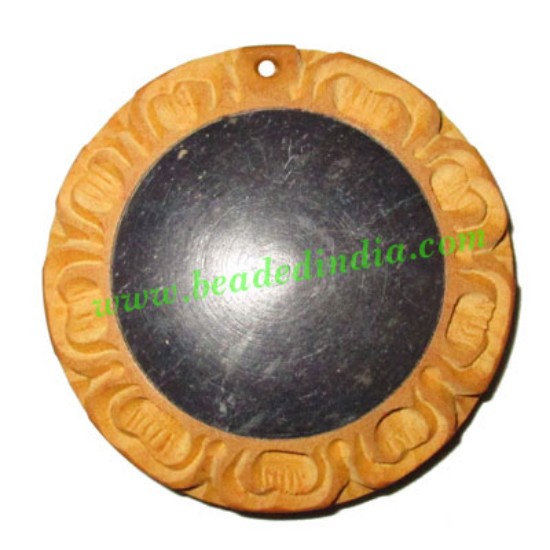 Picture of Handmade wooden fancy pendants, size : 50x9mm