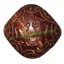 Picture of Handmade coconut shell wood Evil pendants, size : 59x63x3mm