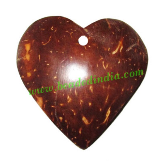 Picture of Handmade coconut shell wood pendants, size : 53x3mm