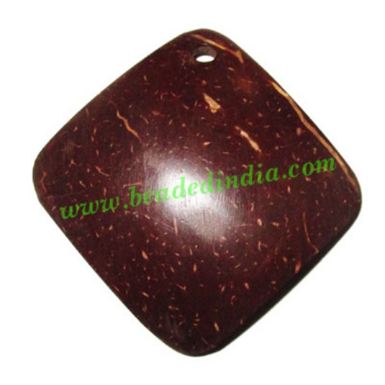 Picture of Handmade coconut shell wood pendants, size : 52x3mm