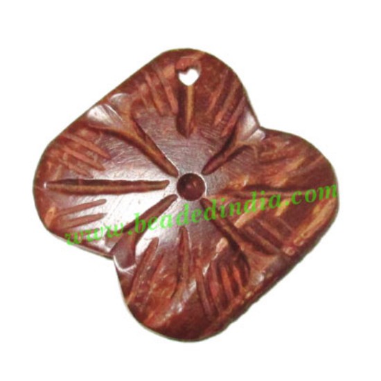 Picture of Handmade coconut shell wood pendants, size : 21x3mm