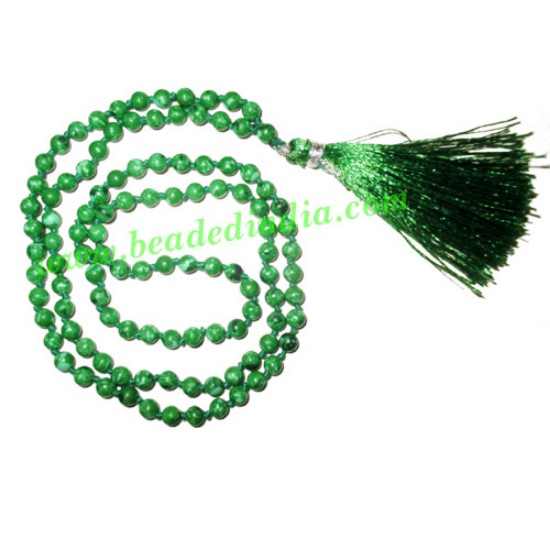 Picture of Malachite 8mm round prayer beads mala of 108 beads