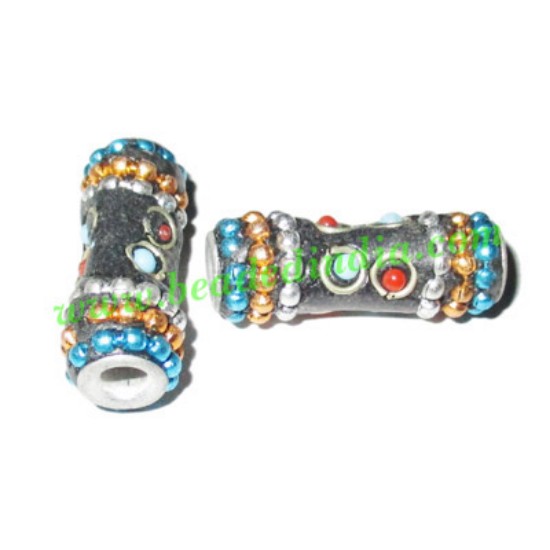 Picture of Kashmiri Beads (lakh beads, bollywood beads), size 10x25mm