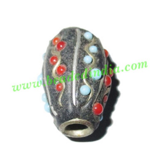 Picture of Kashmiri Beads (lakh beads, bollywood beads), size 13x21mm