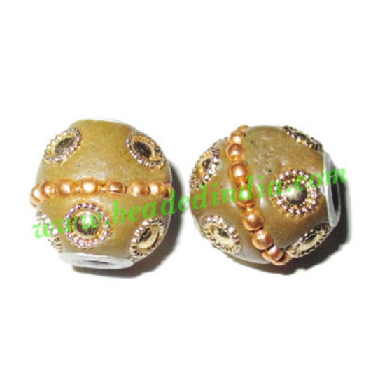 Picture of Kashmiri Beads (lakh beads, bollywood beads), size 13x14mm