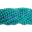 Picture of Azurite 4mm round semi precious gemstone beads.
