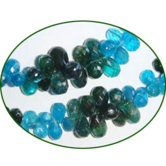 Picture of Fine Quality Multi Apatite Faceted Drops, size: 7mm to 10mm