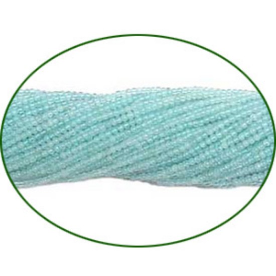 Picture of Fine Quality Aquamarine Dyed Plain Round, size: 2mm