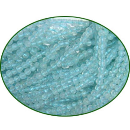 Picture of Fine Quality Aquamarine Dyed Plain Round, size: 3mm