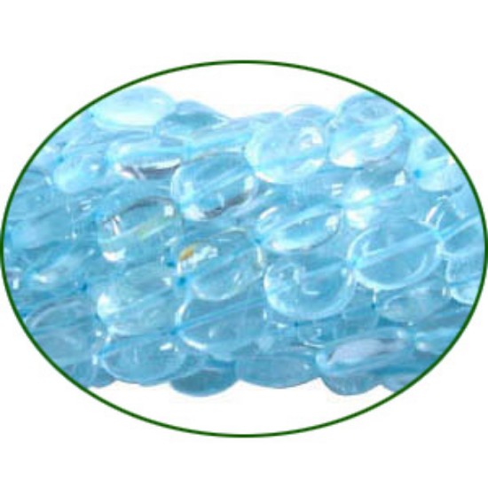 Picture of Fine Quality Aquamarine Dyed Plain Oval, size: 5x7mm to 6x8mm