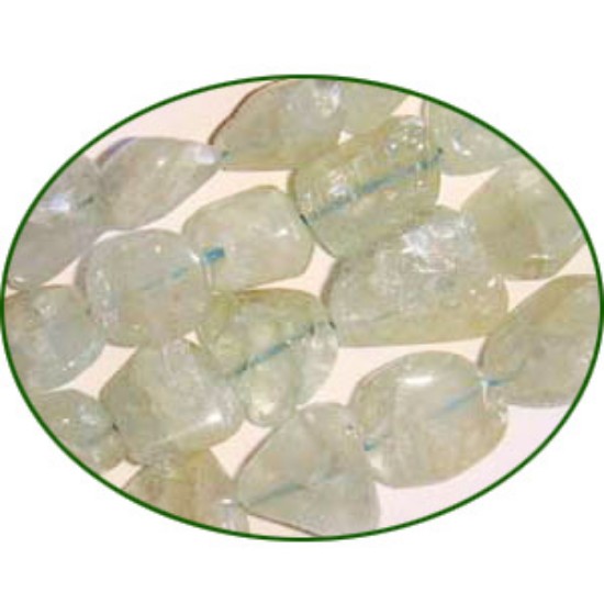 Picture of Fine Quality Aquamarine Plain Tumble, size: 8mm to 15mm