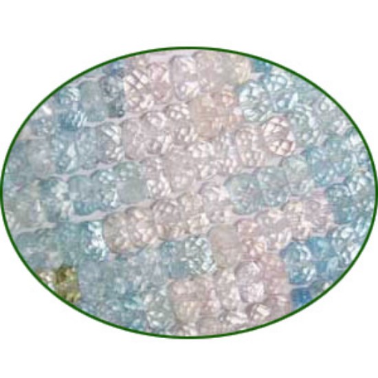 Picture of Fine Quality Multi Aquamarine Faceted Roundel, size: 5mm to 6mm