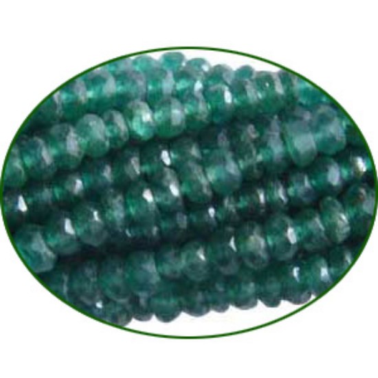 Picture of Fine Quality Aventurine Faceted Roundel, size: 3mm to 3.5mm